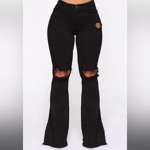 Black Flare Jeans